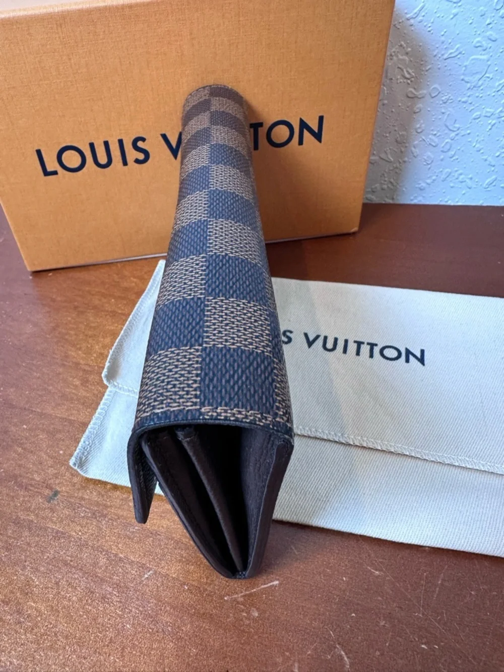 Louis Vuitton Damier Ebene Sarah Wallet